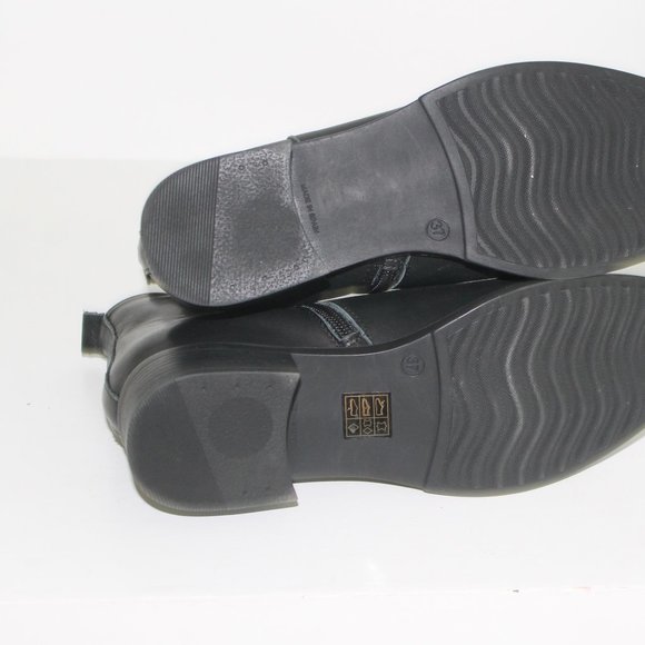 NEW Narf Genuine Leather Ankle Black Boots Womens Sz 37 / 6.5 made in Spain - Picture 8 of 8